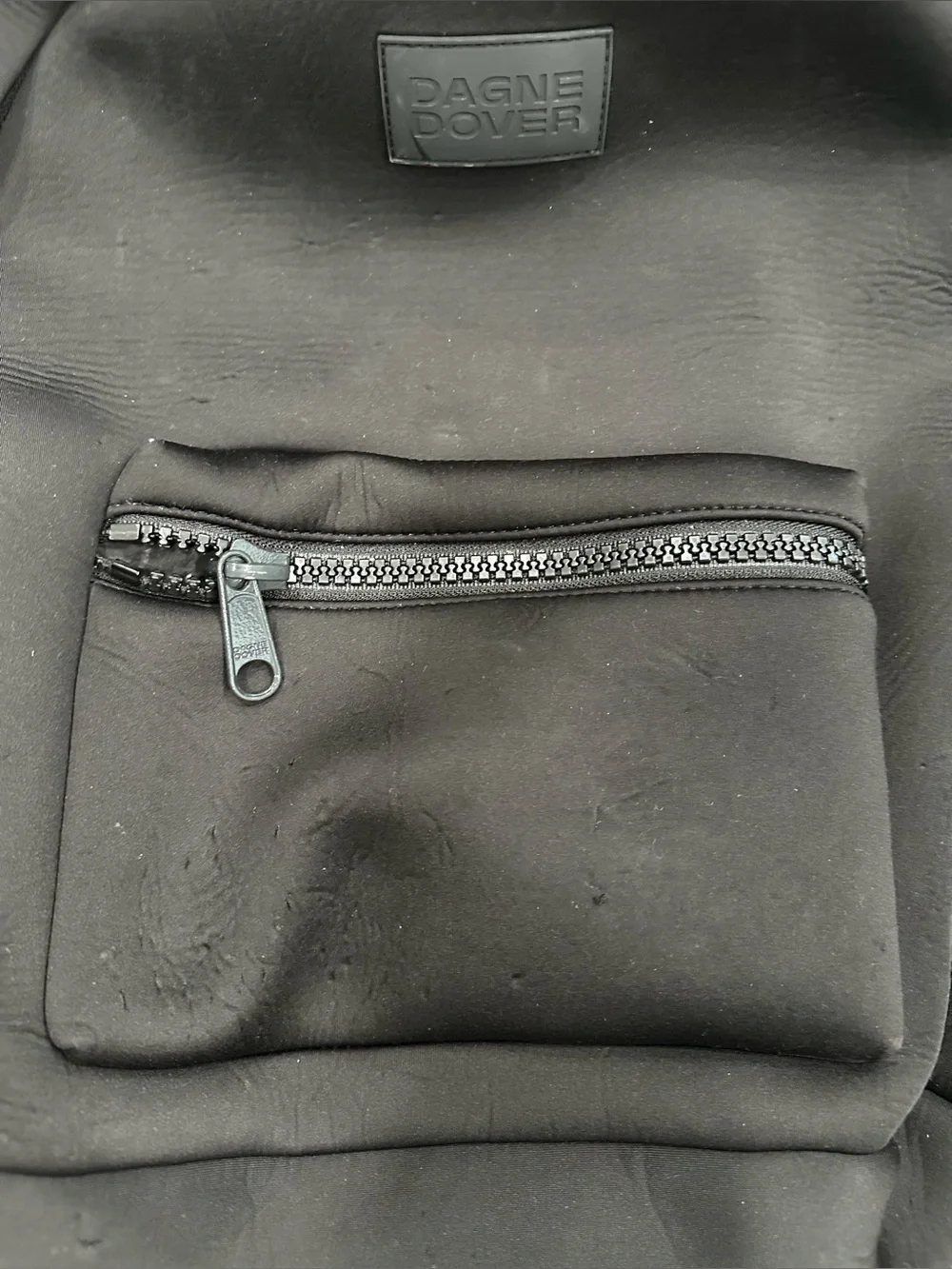Dagne Dover Black Neoprene Backpack Travel Laptop Diaper Gym Bag